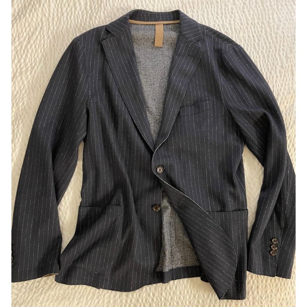 ELEVENTY made in italy Double Faced Jersey Jacket in Pinstripe Size 44 $1195 - Picture 2 of 11